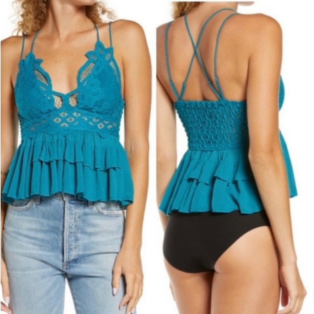 Free People Adella Cami Size XS in Teal